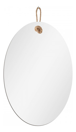 Espelho Decorativo Lina Sisal Natural Oval 60x40cm - In