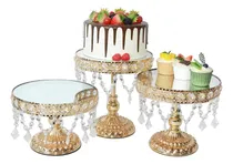 Comprar Juego De 3 Soportes Para Tartas, Juego De Metal Para Tartas