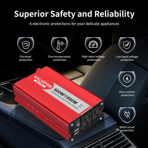 Inversor De Corriente 1500w 12v A 110v Para Auto