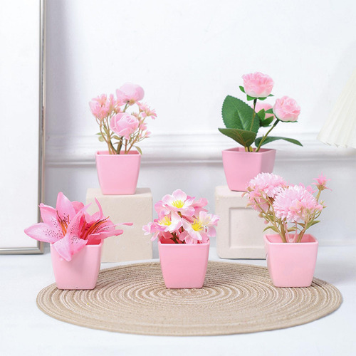 5 Piezas De Macetas De Flores Simuladas, Jarrones Compatible