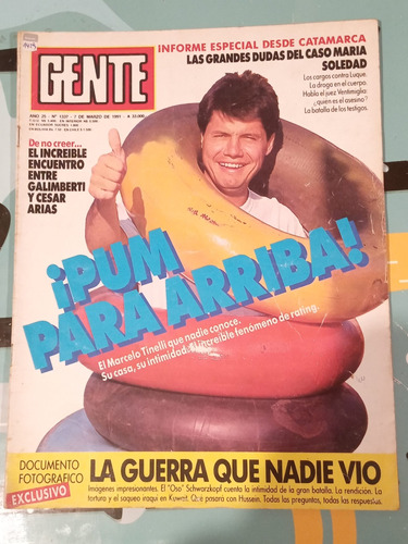 Revista Gente Lady Di Tinelli 7 3 1991 N1337