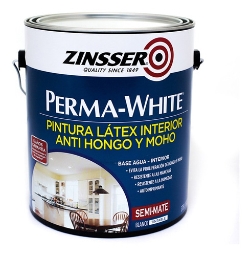 Pintura Latex Semimate Perma-white X 4lts Zinsser - Prestigio