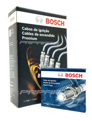 Imagem 1 de 5 de Jogo De Velas + Cabos Bosch Cobalt 1.8 8v 2015