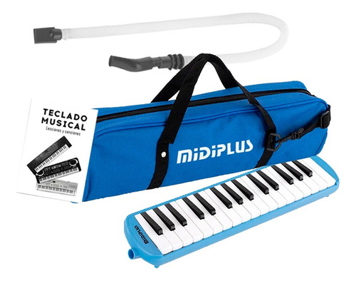 Flauta Melódica Midiplus 32 Teclas Con Funda Azul 