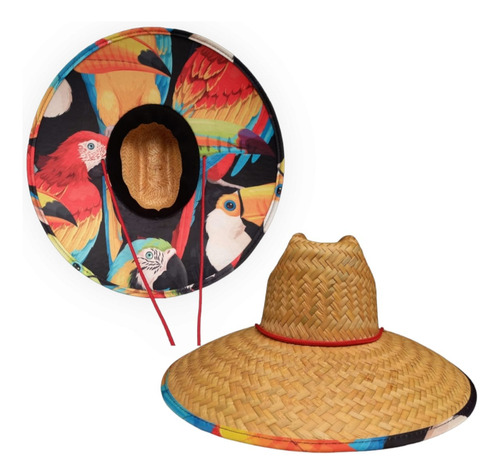Sombrero Pescador Surf Birds Lifeguard Hat Underbrim Print