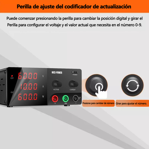Fuente De Alimentación Regulable Conmutada 100v 5a 0-500w Nice-Power