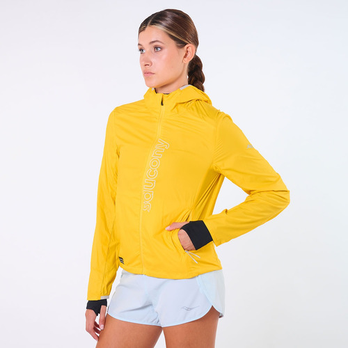 Campera Rompeviento Mujer Saucony Peregrine Packaway Yellow