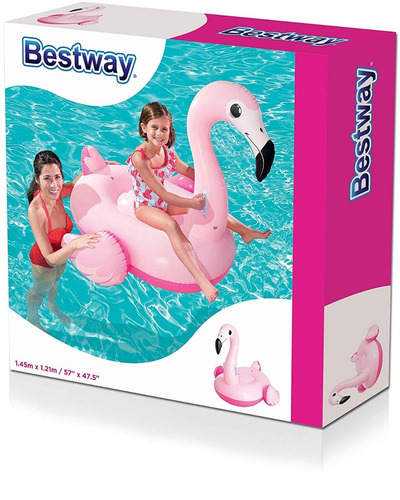 Imagen 3 de 7 de Flamenco Inflable Para Pileta Bestway 41099 Pretty Educando