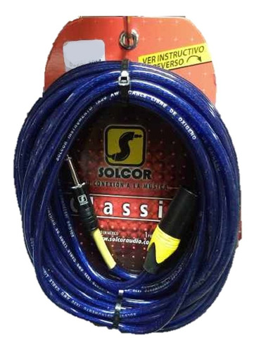 Cable Solcor Instrumento Medusa 5226l15m Xlr-1/4 15 Metros