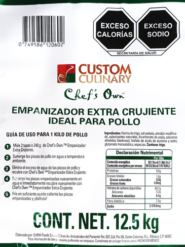 Empanizador Para Alitas Y Piezas De Pollo Custom Culinary