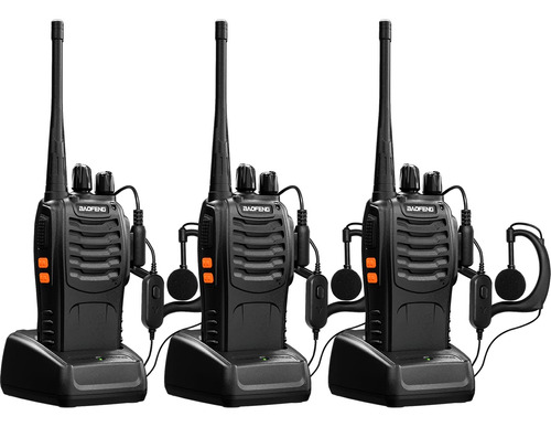 Baofeng Walkie Talkies De Largo Alcance Con Auriculares, Paq