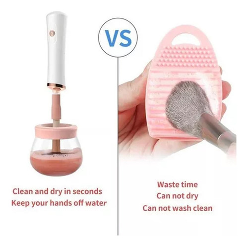 Limpiador De Brochas De Maquillaje Cepillo Eléctrico Limpio