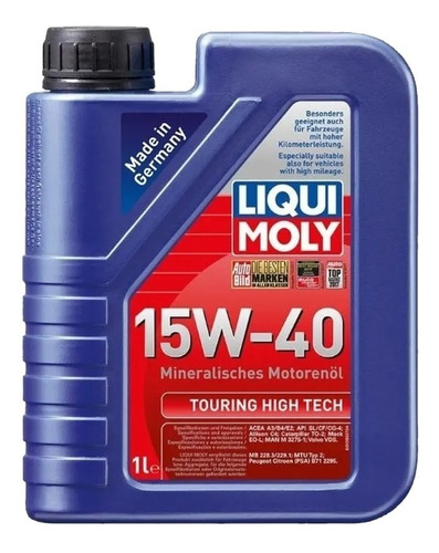 Aceite Liqui Moly Touring High Tech Motoroil 15w40 1 L