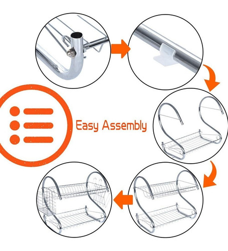 Escurridor Trastes Platos Fregadero Acero Inoxidable Moderno