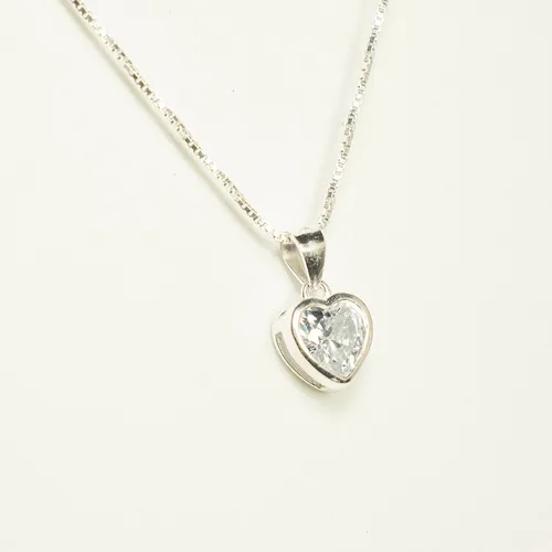 comprar Collar Con Colgante Corazón  Cadena + Dije Corazon Plata 925