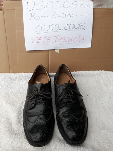 Sapato Social Masculino Preto De Cadarço N° 43 Cod 3024