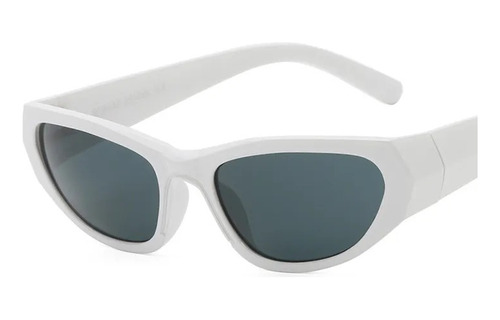 Moda Color Sólido C.a. Espejo De Forma Gafas De Sol Mujer