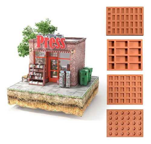 Molde De Silicona Mini Brick, Molde De Ladrillo En Miniatura