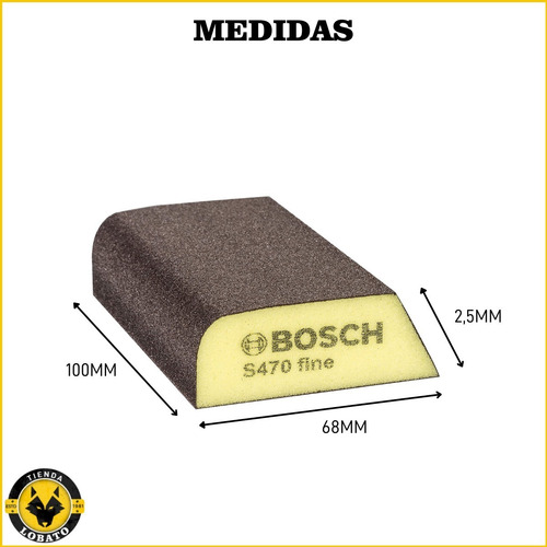 Imagen 2 de 8 de Lija Esponja Abrasiva Fina Bosch Para Perfiles 2608608223