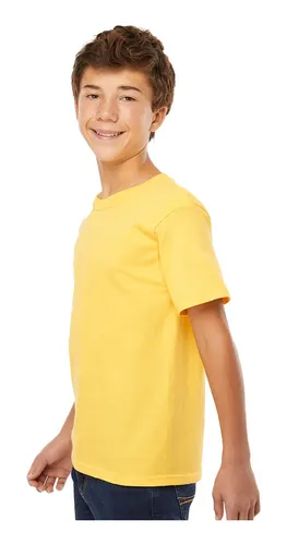 Playera amarilla lisa sales