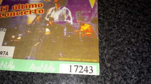 Entrada Soda Stereo - 1997 - Campo River - Ultimo Concierto (Usado)