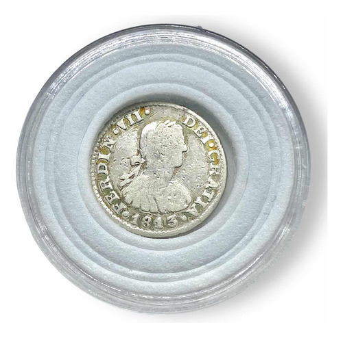 Auténtica Moneda De Plata 1/2 Real Año 1813 Ferdinando Vii