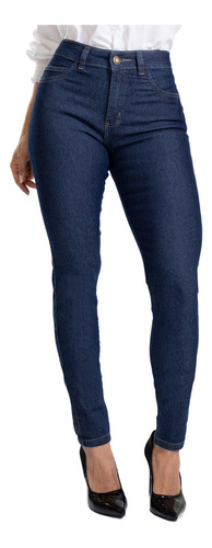 Calça Biotipo Feminina Skinny Em Jeans Escuro