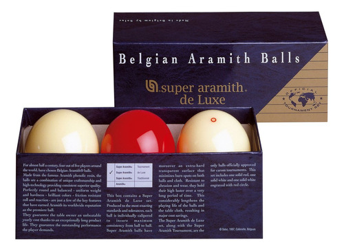 Aramith Super Armith Deluxe - Juego De 3 Bolas De Billar Y C