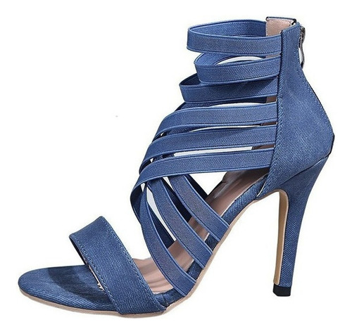 Mujeres Vendaje Peep Toe Stiletto Sexy Tacón Alto Sandalias