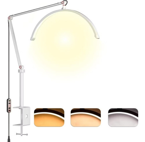 Luminária Led Ring Light Meia Lua Extensão Cilios Estética