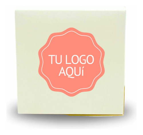 50 Cajas Con Galletas 7.5x7.5x3cm Personalizada Logo