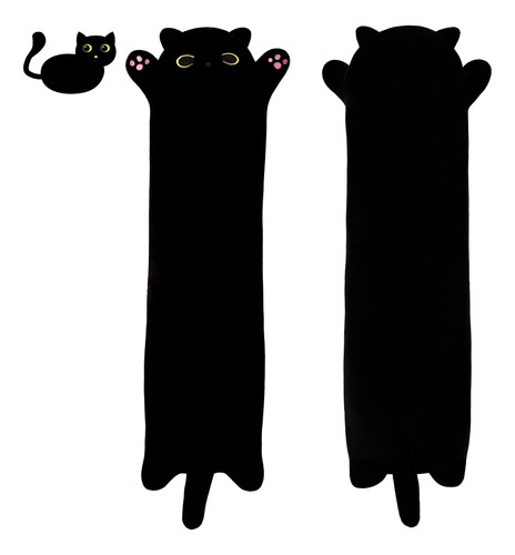 Peluche Suave Y Largo De Gato Negro De 35.4 Pulgadas, Adorab