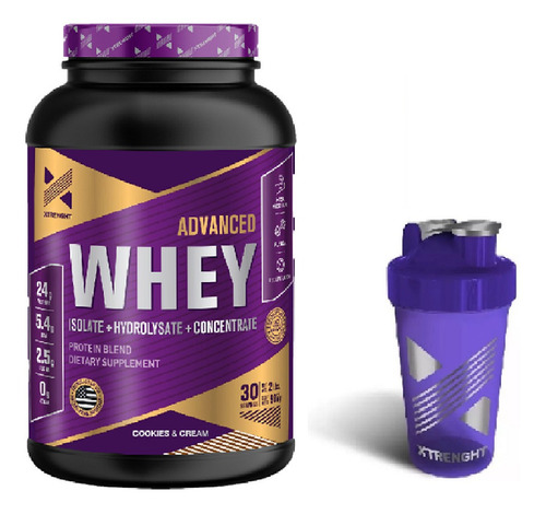 Proteína Advanced Whey Xtrenght® 2lbs. + Shaker 600cm3