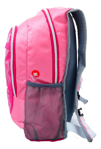 Morral Escolar Wilson Bolso Girl Skate Color Rosado Diseño De La Tela Liso