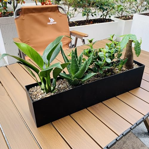 Maceta De Acero Moderna Para Plantas - Macetero Rectangular