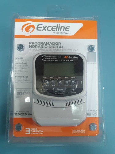 Reloj Horario Digital Multivoltaje Marca Exceline