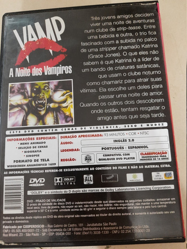 Dvd Vamp A Noite Dos Vampiros (Usado)
