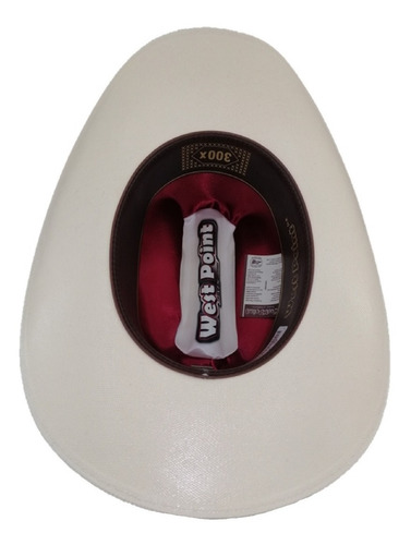 Sombrero Vaquero 300 X Marca West Point Natural Hoja Arroz