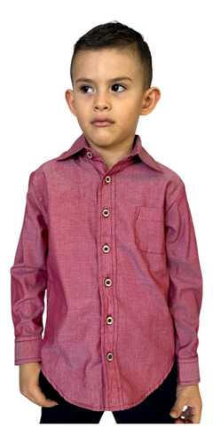 Camisa Niño Algodón Manga Larga,varios Colores,casual Formal