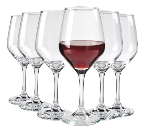 Set 6 Copas Vino Brunello 408 Cc Cristar Color Crystal