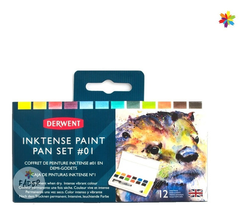 Derwent Inktense Paint Set Palette 1 X 12 Colores