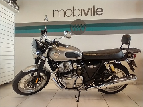 Moto Royal Enfield Interceptor 650cc Prata Com Acessórios