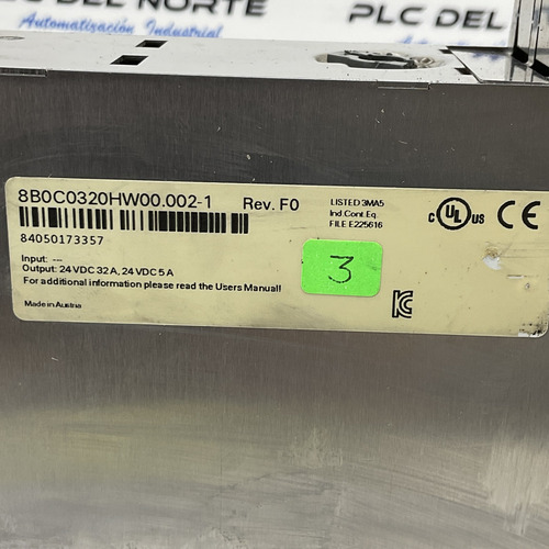 B&r 8b0c0320hw00.002-1 Acopos Multi C0320 Fuente De Poder 3 (Usado)