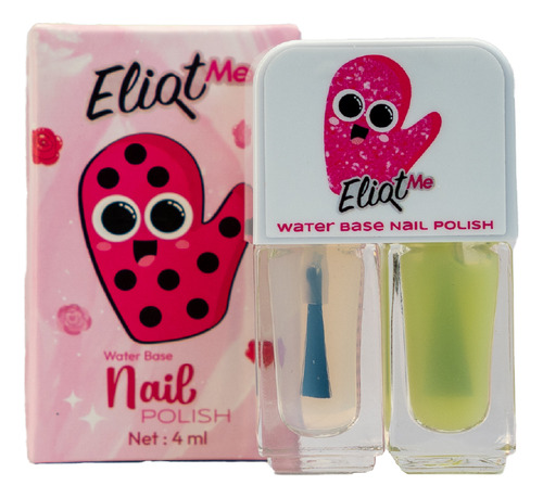 Nail Polish Duo 2 Piezas Esmalte De Base Agua, Secado Rápido