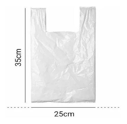 Sacola Plastica Branca Fina Leve Pequena 25x35 Fardo 2000 Un