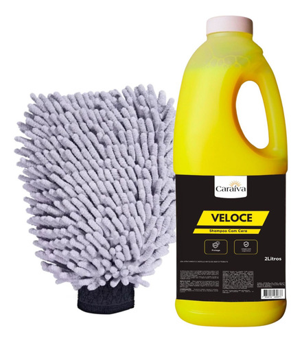 Shampoo Com Cera Automotivo Concentrado + Luva Microfibra