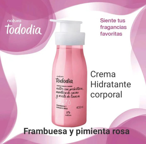 Natura Tododía Frambuesa Y Pimienta Rosa Crema 400ml Frambuesa Y Pimienta Rosa
