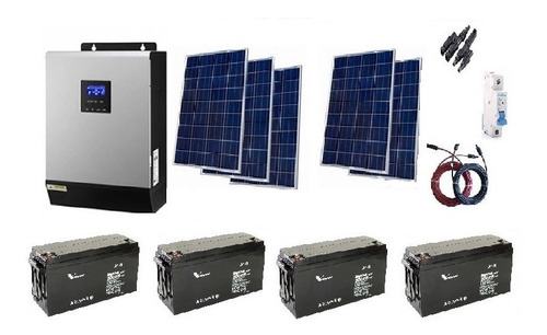 Kit Solar 3000w Hibrido Grande (estructura Montaje Regalo)