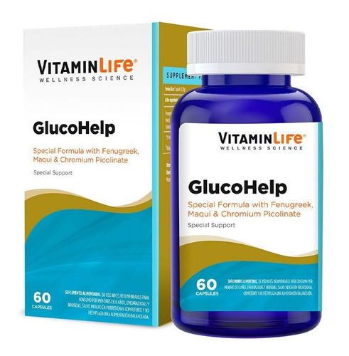 Gluco Help (60 Capsulas) Fenogreco Cromo Maqui Glucohelp