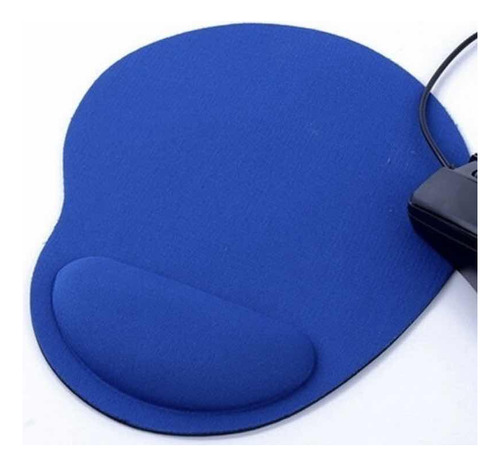 Mouse Pad Negro O Azul Con Apoya Muñeca Linea Economica